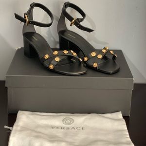 Versace Ankle Studded Heel Pumps
